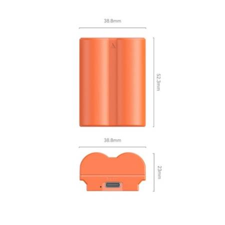SmallRig 4970 - zamiennik akumulatora NP-W235, USB-C, 2400mAh, pomarańczowy_3
